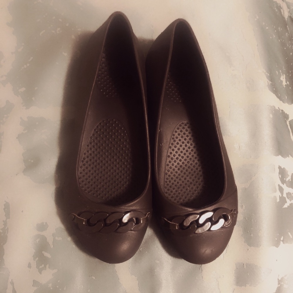 Brown flats girls size 6